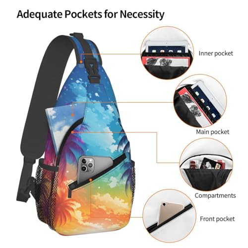 Bolso Bandolera Unisex Estilo Playa Tropical Ligero miniatura 4