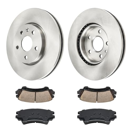 Image of KAX Front Brake Kit, OE Brake Rotors and Ceramic Brake Pads | Fits Chevrolet Camaro 2010 2011 2012 2013 2014 2015(V6 3.6L Only; LS, LT), Automotive Replacement Brake Kit