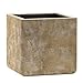 Esteras Pflanzkübel groß außen - Fiberglas Blumenkübel braun 37x37x37cm - Blumenkasten für Draußen -Blumenkübel Frostsicher - Blumenkasten für den Garten Old Stone Brown - Cavan