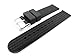 Men's Rubbertech Silicone Rubber Watchband Stainless Steel Buckle. Black 18mm