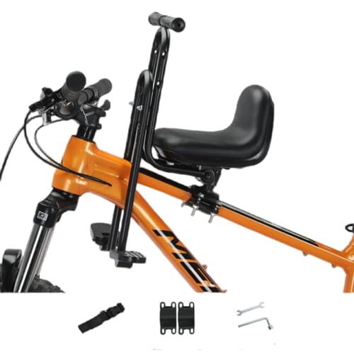 Rhljgbs 2025新 自転車チャイルドシート/自転車前用の子供のシート/折りたたみ式 幼児用自転車シート/該当する年齢:1歳(12か月)から6歳(72か月)の子供、身長120cm未満、取り外し可能な子供用自転車シートはマウンテンバイクに適している (
