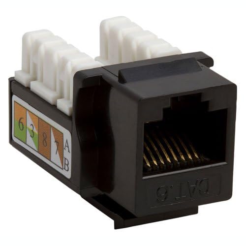 Connettore RJ45 Punchdown Arancione 10 Jack Keystone Cat6 Angolati 45° - Per Rete Ethernet, Installazione Punchdown, Colore Arancione Cat Quest - Foto 4
