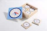 Ignite Inspire Improve Matching Game for 3 to 6 Year olds Memory Game for Boys and Girls Non Toxic Wooden Educational Toy for Toddlers Preschool Games 3-6 Age (Clock)
