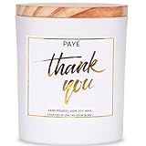 PAYÉ Thank You Candle 100% Hand Poured Soy Wax All Natural Sea Salt & Orchid Fragrance - Large 10oz