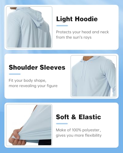Camisas de protección solar hombre manga larga secado rápido pesca running L 5