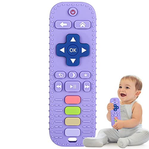 Image of Fu Store Baby Teether Toy Silicone Chew Toys for Baby Remote Control Shape | 0-6 6-12 3-24 Months Infant Toddler Teething Toy Teethers for Babies Relief Soothe Gum Freezable Dishwasher Refrigerator Safe