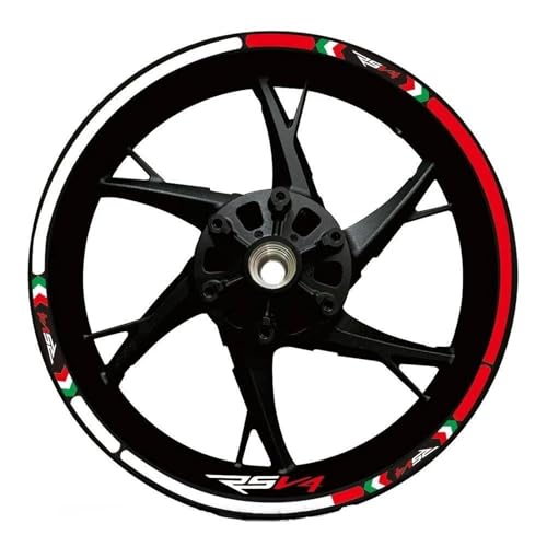 Aufkleber Motorrad Felgenaufkleber Für Ducati Multistrada V4 V2 S V2S 2021 2022 2023 – Reflektierende, Streifenband, Nabenaufkleber Wetterfeste Felgenaufkleber(Farbe 3)