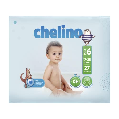 Chelino Junior Talla 6 (17-28 kg), 162 Pañales