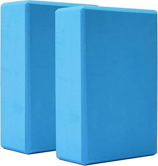 Yoga Blocks Set of 2 High Density Foam Yoga Bricks 9 x 6 x 3 Inch Non Slip Lightweight Support Blocks for Yoga Pilates Stretching Meditation Balance Training Exercise Fitness-image-25