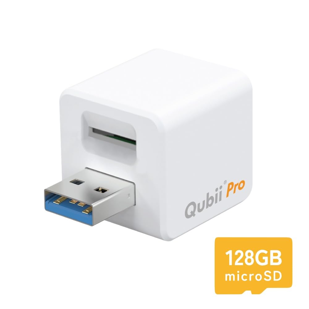 Maktar Qubii Pro microSD 128GB付 iPhone iPad 自動バックアップ SD