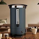 Commercial 100-Cup Stainless Steel Coffee Urn, 12L / 3.2 Gal Electric Coffee Maker with Double-Wall Insulation, Hot Beverage Dispenser for Events, Catering & Buffets