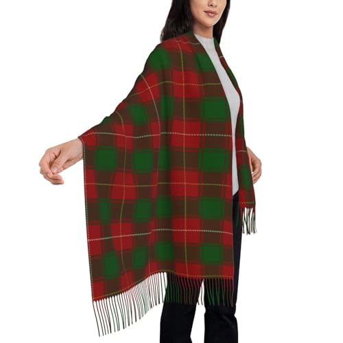 Scarf for Women Tartan Soft Cashmere Feel Pashmina Shawl Wraps, Cozy and Lightweight for Daily & Holiday Wear