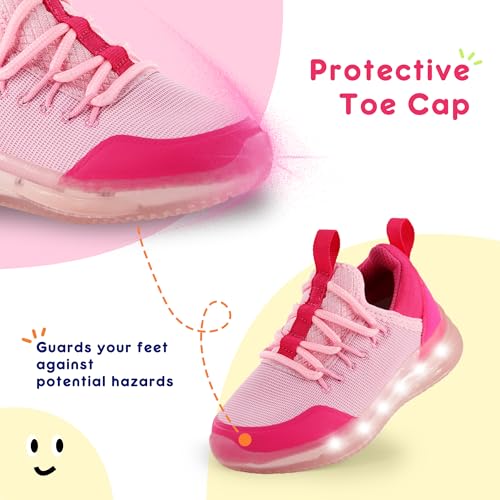 AMZZPIK Light Up Shoes for Toddlers LED Tennis Sneakers for Boys and Girls Size 5T-2C4