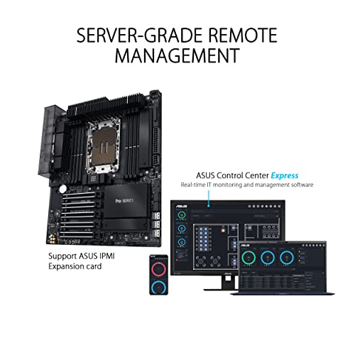 Image of ASUS Pro WS W790-ACE Intel LGA 4677 CEB Motherboard,5xPCIe 5.0x16 Slots,DDR5 R-DIMM,10G & 2.5GLAN,USB 3.2 Gen 2x2 Type-C,BMC Header, ACCE