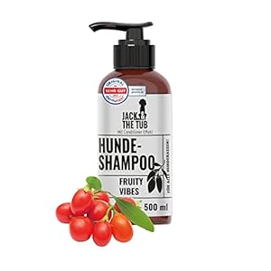 Jack & the Tub Dog Shampoo 500 ml Fruity Vibes Black Edition Dog Shampoo with Conditioner and Fresh Goji Berry Fragrance