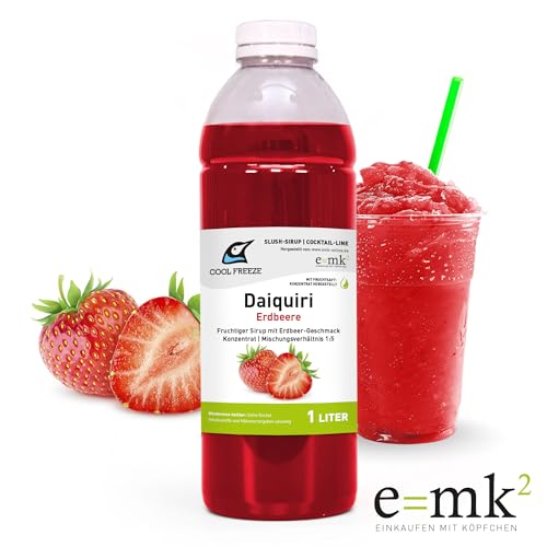 Slush-Sirup Eis 6×1 L Cocktail-&Quality-Line | Daiquiri (Erdbeere), Piña Colada (Ananas-Kokos), Caipirinha (Limette), Cherronia (Sauerkirsche), Apfel-Kiwi, Mystery Dunkle Beeren Vorteilset Deluxe – Bild 3