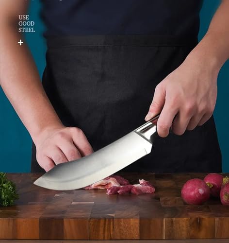 Image of Wizbiz Heavy Duty Chef Knife with Cover,High Carbon Steel Butcher Cleaver,Kitchen Chef Knives Meat,Bone,Fish and Vegetables |Professional Kitchen Cleaver for Slicing & Chopping