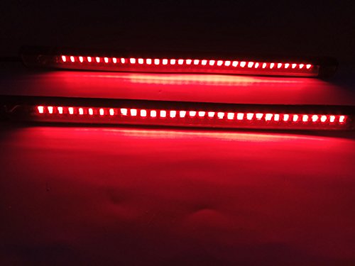 Taswk 2Pcs Strobe Universal Flexible Led Daytime Running Lights Strip Turn Signals For Cars Trucks Vehecle (Red And Yellow) #TOP3