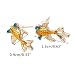 XIANGBEI Cute Vivid Tiny Goldfish Stud Pendientes para mujer Joyería de moda