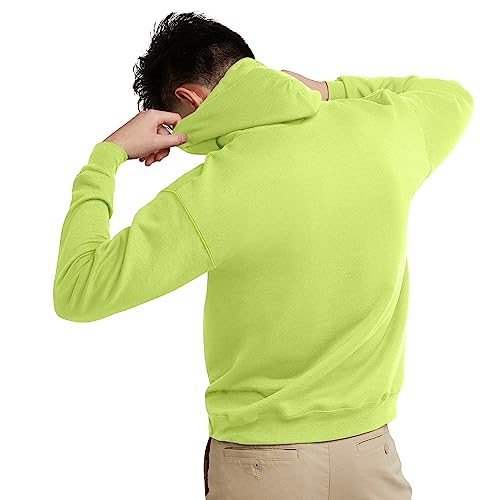 Hanes EcoSmart Hoodie, Midweight Fleece, Pullover Hooded Sweatshirt for Men, Safety Green, 4X Large - 6