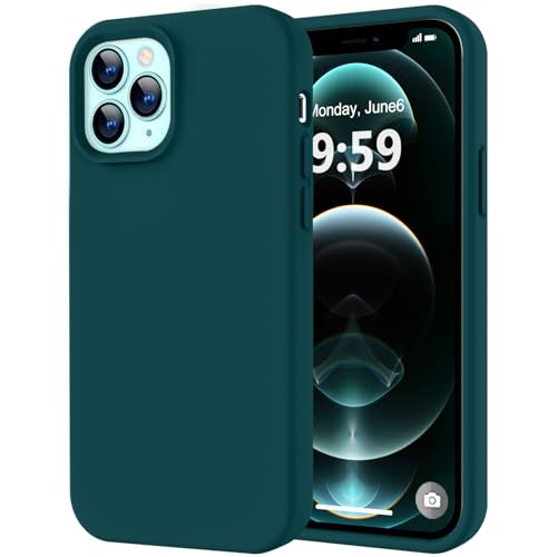 Image of LOVE 3000 Compatible with iPhone 12 Pro Max Phone Case | Thickening 2.1 MM Liquid Silicone | Anti-Scratch Microfiber Lining | Full-Body Duty Heavy Protection Case for Men, Teal