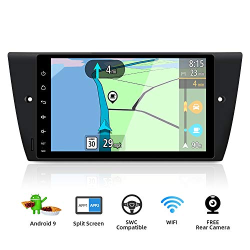JOYX Android 9.0 doble DIN para BMW E90/E91/E92/E93 (2005-2012) navegación GPS | Cámara trasera y Canbus | Pantalla táctil de 9 pulgadas 2G+32G | Compatible con DAB+/WIFI/Bluetooth/USB/SD/Mirror Link