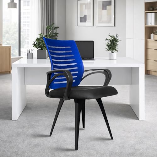 Image of ROSE Elite | 3 Years Brand Warranty | Ergonomic Office Chair, Study, WFH, Revolving, Rolling, Desk, Task, Laptop, Student Chair (Blue, Elite MB Reception)