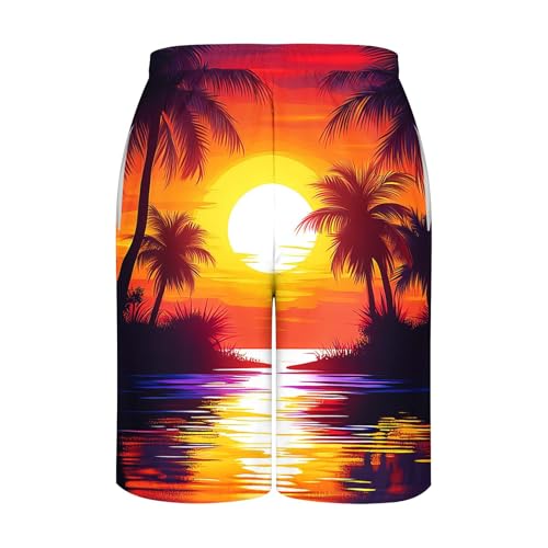 Hawaiian Beach Shorts for Men with Compression Liner 7 Inch Mens Bathing Suit Quick Dry Swimming Trunks Swimsuit3