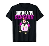 Photo Gallery penguin 11° compleanno festa regalo 11 anni figlia maglietta Photo Gallery penguin 11° compleanno festa regalo 11 anni figlia maglietta
