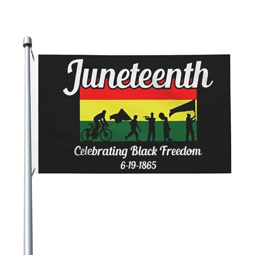 Image of Happy Juneteenth Day Flag 3x5ft Double Sided Garden Yard House Banner Indoors Outdoors Decoration Party