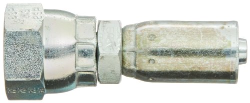 Image of EATON Weatherhead Coll-O-Crimp 04E-04L 30 Degree Flare Female Swivel Fitting, AISI /SAE 12L14 Carbon Steel, 1 /4 inch Hose ID, 1 /4 inch Pipe Size