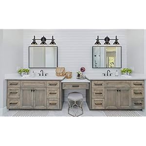 Diryzon eul farmhouse bath vanity wall light 3 light barn sconces lighting oil rubbed bronze finish  urban country home decor