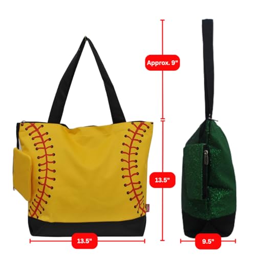 Image of NGIL Medium Top Zipper Closure Canvas Tote Bag with Attached Matching Coin Purse For Moms and Nurses