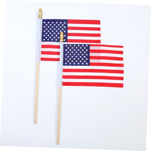 Drapeaux américains à main robustes en lot de 48 pièces Mipcase