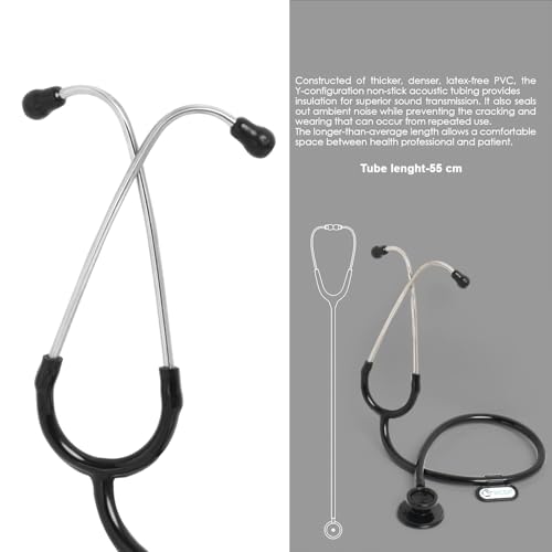 Image of RCSP Stethoscope for Kids Playing Toys Doctor Ala Plastic Body Clear Sound Light Weight Chest Piece Compact & Classic Look Black