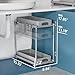 VERIFOST 2 Pack Adjustable Gray Under Sink Organizers, 2 Tier Pull Out Storage, Kitchen Bathroom Office Laundry Room Living Room