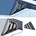 MICROCK Rear Side Window Louvers Racing Style Triangular Window Glass Blinds for Nissan Altima 2019 2020 2021 2022 2023 2024, ABS Carbon Fiber, 2pcs