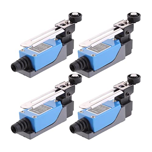 harayaa 4Pack ME 8108 Final de Carrera Autoajustable con Palanca de Rodillo Ajustable IP 64 AC Cover