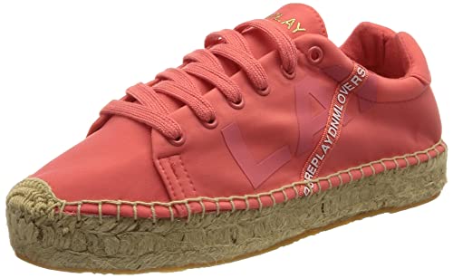 Replay Nash Fluo Lace, Pantuflas Mujer, 494 Coral, 41 EU Cover