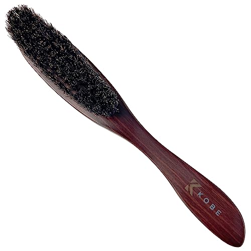 Kobe Professional Men's Beard and Fade Brush - Men’s Boar Bristle Hair Brush/Beard Brush - For Fading & Moustache Styling (Capone)