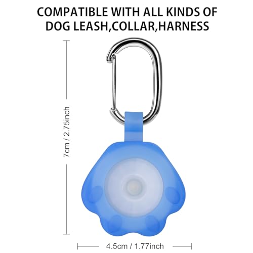 Novkin 2 x Hundelicht mit wiederaufladbarem USB-Halsbandlicht, IP67, wasserdicht, LED-Hunde-Sicherheitslichter für nächtliche Spaziergänge(Regenbogen und Regenbogen)