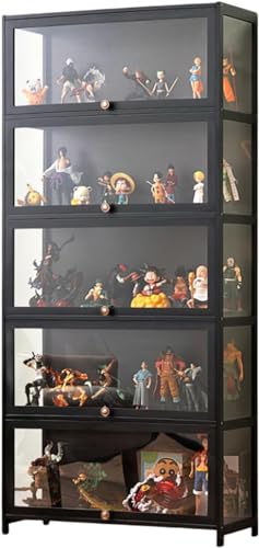 vitrines vitrines de vidro vitrines vitrines com portas de vidro vitrines de vidro vitrines para itens colecionáveis ​​armário de porta de vidro, quinto andar, 31,49'' de comprimento