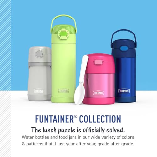 Image of Thermos Baby 10 oz. Stainless Steel Bottle with pop-up straw, Cars
