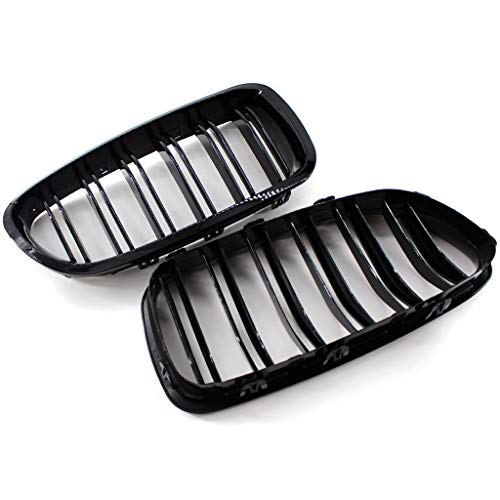 B Blesiya Glossy Black Front Grille Grill Headlight Eyelids Fit For F10 F18 2010-2015 #TOP6
