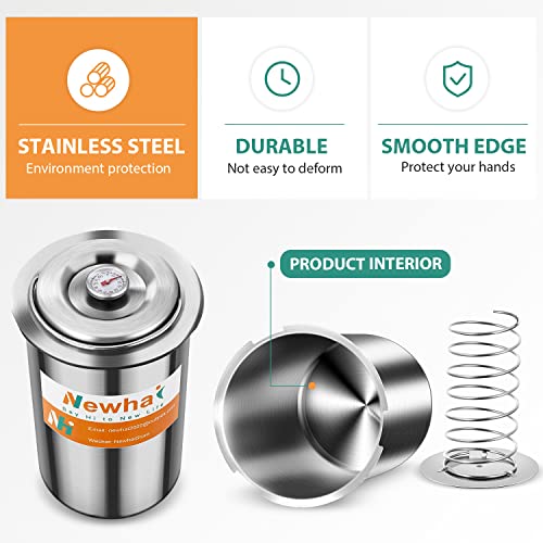 Newhai Ham Maker Meat Press Tool for Making Ham Meat Deli Meat Maker Homemade Lunch Meat Maker with Thermometer Stainless Steel - Thumbnail 2