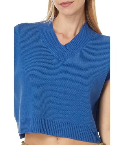 Free People Womens Easy Street Vest Deja Blue Medium3