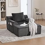 CONFORT PROFOND GRÂCE À L’ASSISE MOELLEUSE : Le canapé d'angle allie mousse haute densité et base à ressorts pour un maintien optimal. Chaque assise du fauteuil salon épouse parfaitement le corps, offrant un confort durable idéal pour se détendre après une longue journée.