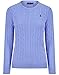 Price comparison product image Ralph Lauren Womens V- Neck Cable Knit Jumper (Small, Purple)