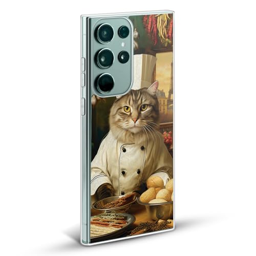 Coque S24 Ultra MagSafe Anti Rayures Motif Chat pour Protéger l'Objectif