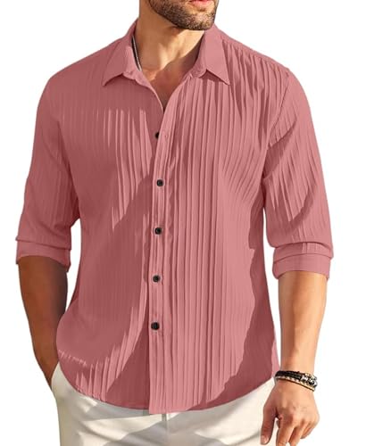 Image of ROYALSCOUT Men's Popcorn Full Sleeves Casual Shirt | Men Stylish Regular Fit | Button-Down Stylish Shirt for Party & Casual Wear